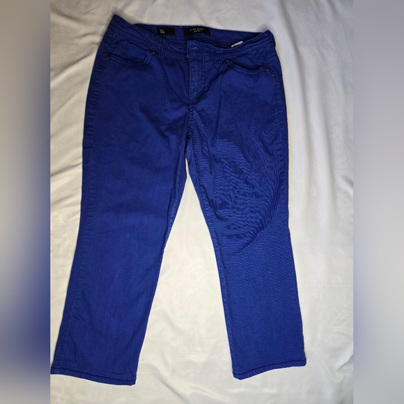 Nine West Blue Capri Pants – Stylish, Bold & Comfy With Rhinestone Pockets S 12 - Picture 1 of 4